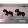 Image 1 : Pair of Clydesdale horses (plastic) 4" tall