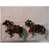 Image 2 : Pair of Clydesdale horses (plastic) 4" tall