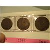Image 3 : 3X THE BID PRICE - 1934, 35, 36 - George V Canadian Pennies