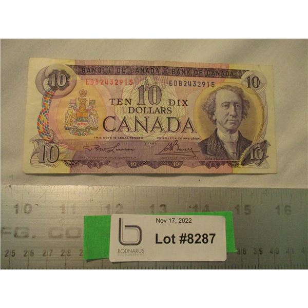 1971 Canadian Ten Dollar Bill 10 Bodnarus Auctioneering 1971-canadian-ten-dollar-bill-10-bodnarus-auctioneering