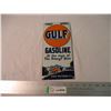 Image 1 : Gulf Gasoline Porcelain Sign - 11.5x5.25