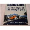 Image 3 : Gulf Gasoline Porcelain Sign - 11.5x5.25