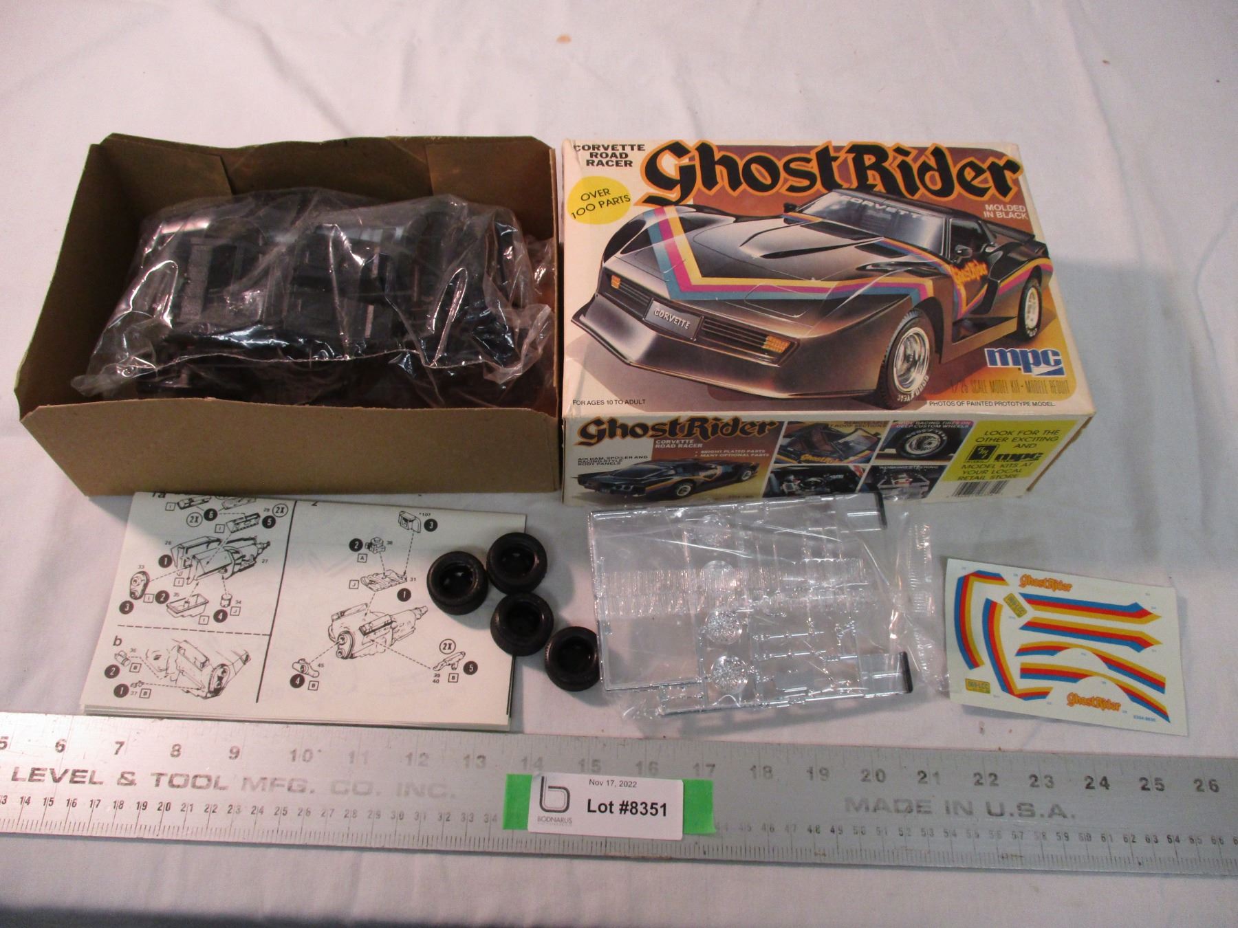 Ghost Rider Corvette Ghost Rider Corvette road racer model - 1988 ERTL - Bodnarus Auctioneering