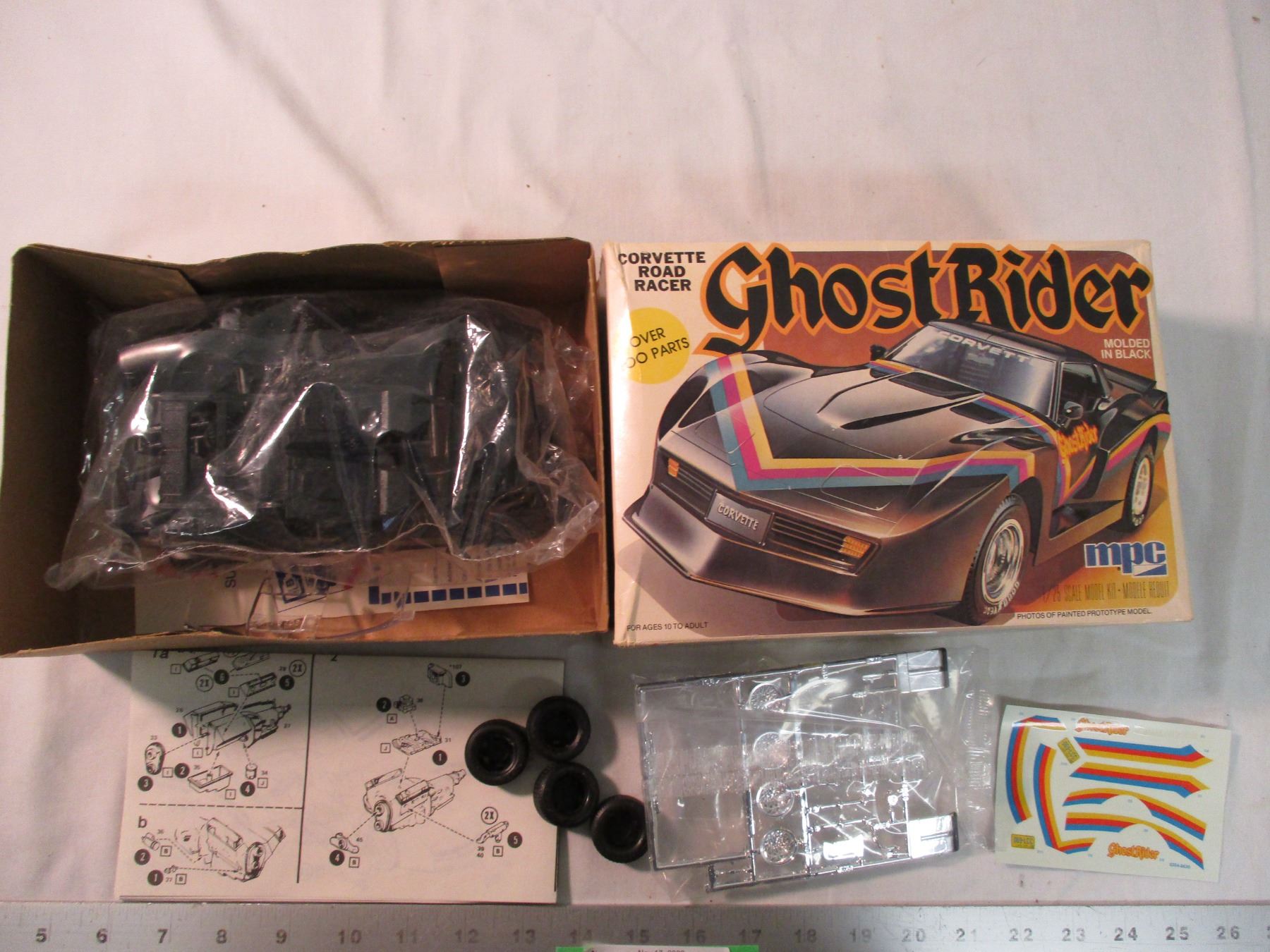 Ghost Rider Corvette road racer model - 1988 ERTL - Bodnarus Auctioneering