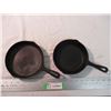 Image 2 : 2X THE BID PRICE - Cast Iron Pans - 6.25" + 6.5"