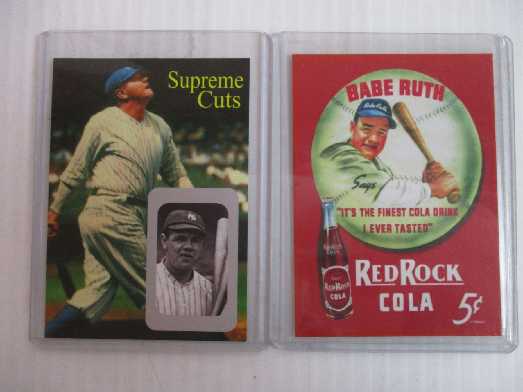 Babe Ruth Red Rock Cola Card + Supreme Cuts Sample Signature Card ...