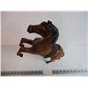 Image 2 : Leather Mache Horse with saddle - approx 15" tall