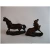 Image 4 : (2) Ceramic Horse Ornaments (one ear chipped)