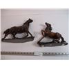 Image 7 : (2) Ceramic Horse Ornaments (one ear chipped)