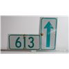 Image 1 : 613 Sign 9" x 17 1/2"- Directional Sign 9" x 17 1/2"