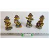 Image 1 : (4) Daiso Firefighter Bear Figurines