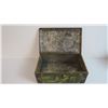 Image 2 : Vintage Tin Lock Box (no key) - Round Tin