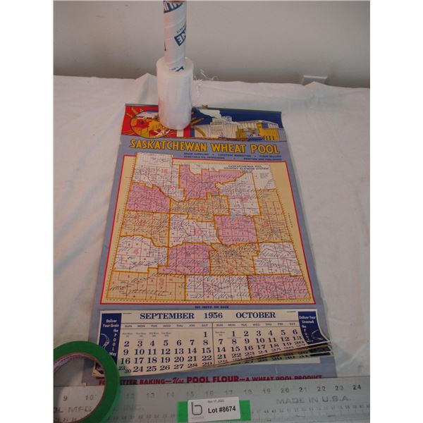 Saskatchewan Wheat Pool Calendar 1956 Bodnarus Auctioneering Saskatchewan Wheat Pool Calendar 1956 Bodnarus Auctioneering