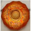 Image 1 : Fenton Pumpkin Marigold “Orange Tree” Ice cream Shape 8” Carnival Glass Bowl
