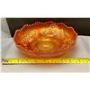 Image 2 : Fenton Pumpkin Marigold “Orange Tree” Ice cream Shape 8” Carnival Glass Bowl