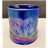 Image 2 : Imperial Glass Company Cobalt Blue Jewels “Nursery Rhymes” Mug Circa 1962 - RARE Pattern!