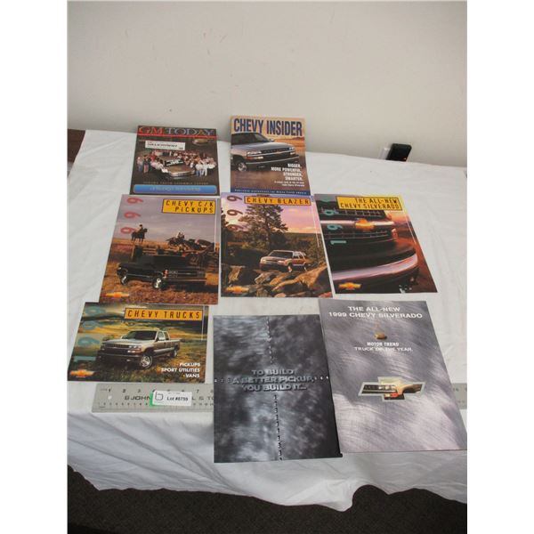 (8) Truck brochures