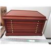 Image 3 : *6-Drawer Mahogany Chest Display Dresser - for Frankfurt mint coins - or jewelry