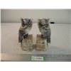 Image 1 : (2) Marble owl bookends