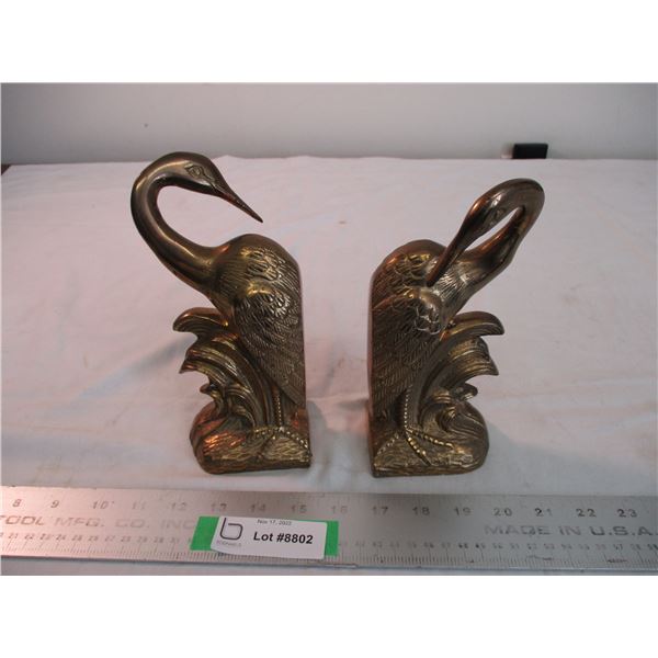 (2) Brass bookends