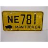 Image 2 : 1964 Manitoba License Plate