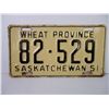 Image 2 : (1) 1951 Saskatchewan License Plate