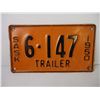 Image 2 : (1) 1950 Saskatchewan Trailer Plate