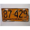 Image 2 : (1) 1947 Saskatchewan License Plate