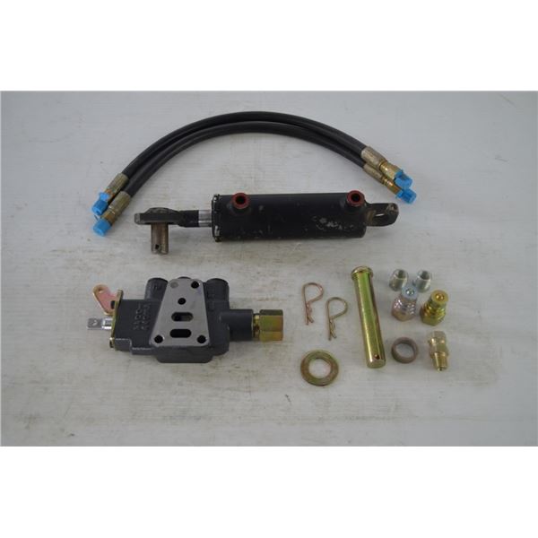 Kubota single spool hydraulic valve,  cylinder and hose kit. Fits L series tractors