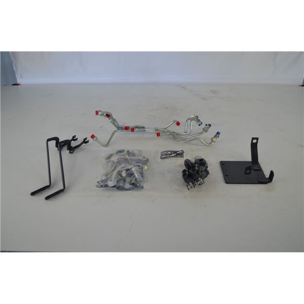 Kubota dual rear hydraulic remote kit, w/ 2 spool valve, lines, levers & fittings. Fits BX series tr