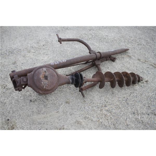 Unknown posthole auger, 3pth