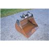 Image 9 : SoCotech 42" ditching bucket, QT, bolt on cutting edge, fits Kubota excavator, used