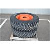 Image 4 : Nokian 2- 340/80R-24 70%, on 8 bolt steel rim, 6" pilot, 8" bolt circle