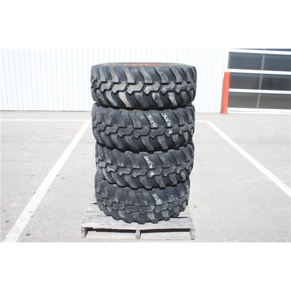 Dunlop Set of 4 365/70R18 tires on 8 bolt steel Kubota OEM rim, 90% tread, 8 3/4"pilot, 10 3/4" bolt