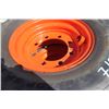 Image 5 : Dunlop Set of 4 365/70R18 tires on 8 bolt steel Kubota OEM rim, 90% tread, 8 3/4"pilot, 10 3/4" bolt