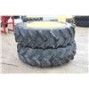 Image 3 : Pair of 525R1257 tires and 10 bolt rims, 13 1/4 bolt circle, 11 1/8 pilot