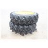 Image 1 : Pair of 430R953 tires and 12 bolt rims, 16 7/8 bolt circle, 14 5/8 pilot