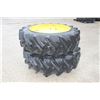 Image 2 : Pair of 430R953 tires and 12 bolt rims, 16 7/8 bolt circle, 14 5/8 pilot