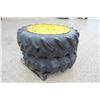 Image 3 : Pair of 430R953 tires and 12 bolt rims, 16 7/8 bolt circle, 14 5/8 pilot