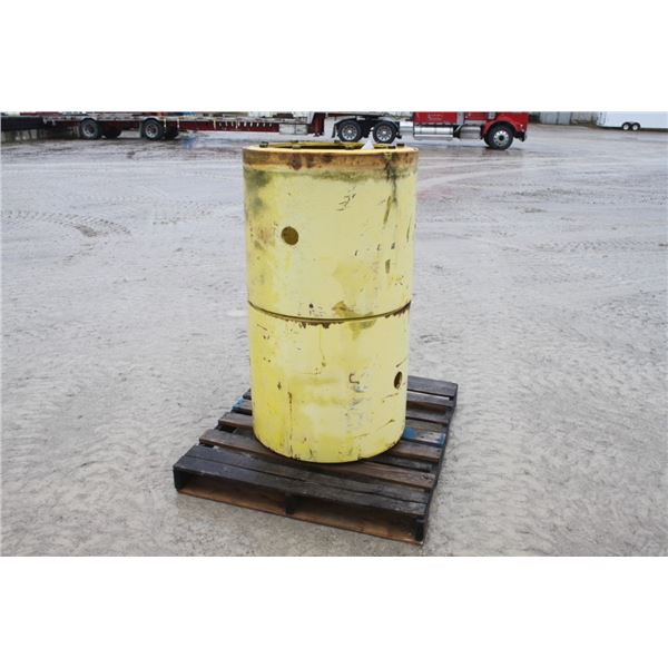 Pair of 24" tractor tire 9 bolt spacers, 7 1/2 bolt to bolt