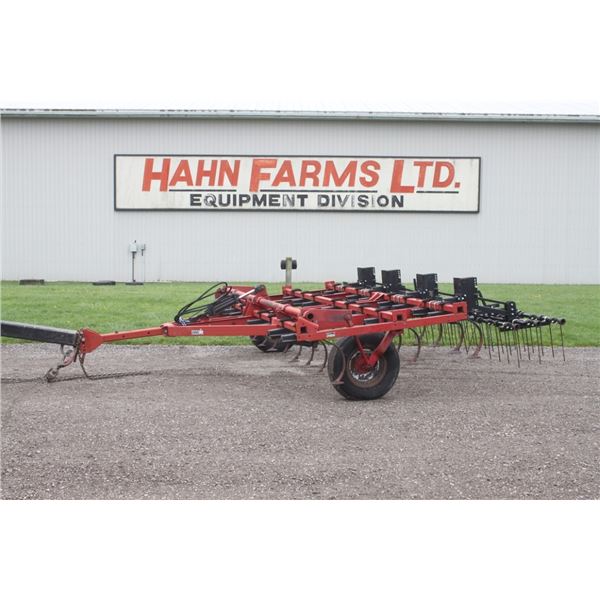 CIH 4500 13' cultivator, 3 bar coil tine harrow, low acres