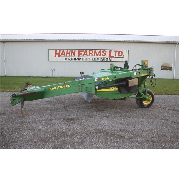 JD 926 10' Moco discbine, impeller, gear box that drives cutter deck needs replaced, local consignme