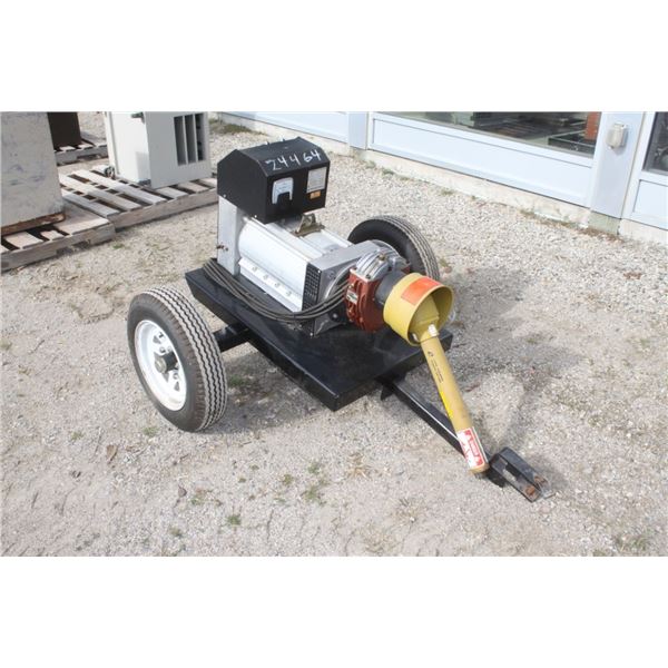 Drummond 25/45 kw pto generator, trailer mounted with cord
