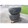 Image 10 : set of 4 turf tires off of NH TN75 from a local municipality, fronts 12Lx16R3, rear 22.5LLx16R3
