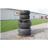 Image 1 : set of 4 turf tires off of NH TN75 from a local municipality, fronts 12Lx16R3, rear 22.5LLx16R3