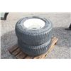 Image 4 : set of 4 turf tires off of NH TN75 from a local municipality, fronts 12Lx16R3, rear 22.5LLx16R3