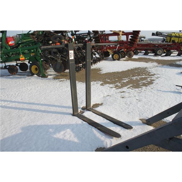 Used 48" bucket hangover pallet forks