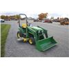 Image 4 : JD 2210 4wd compact tractor, hydro,  210 loader, 62C midmount mower, 1397 hours