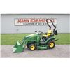 Image 1 : JD 1025R 4wd compact tractor, hydro 120R loader, AutoConnect 54D drive over mid-mount 54" deck, 234