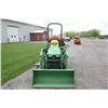 Image 3 : JD 1025R 4wd compact tractor, hydro 120R loader, AutoConnect 54D drive over mid-mount 54" deck, 234